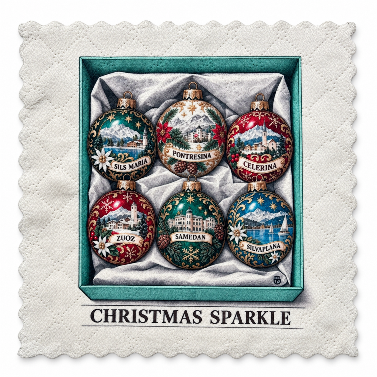 821. ENGADIN CHRISTMAS SPARKLE – Microfaser Putztuch