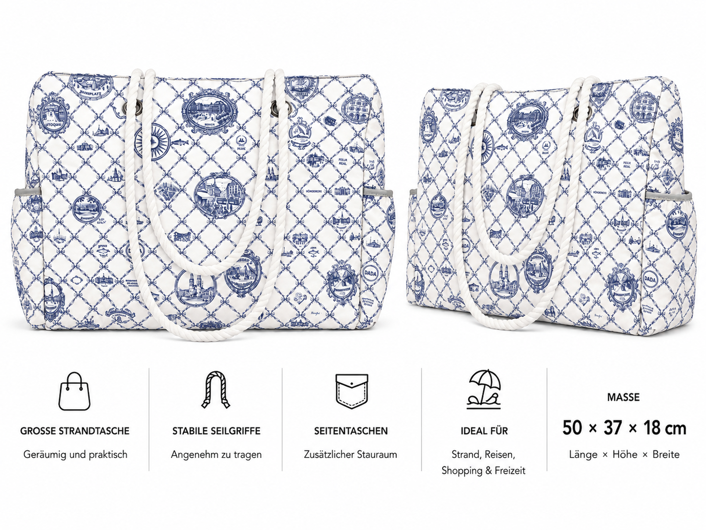 Zürich Icons | Grosse Strandtasche