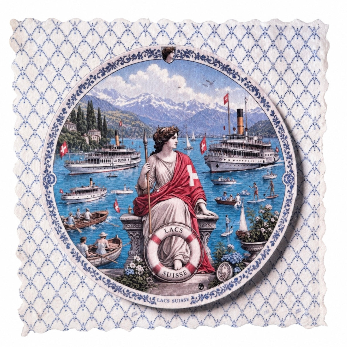 642. LAC LÉMAN – SWISS LAKE ELEGANCE – Mikrofaser Putztuch