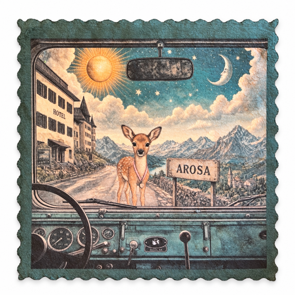 716. AROSA AMOUR – ALPINE SCENIC DRIVE – Microfaser Putztuch