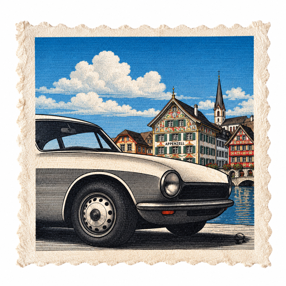 647. APPENZELL CLASSIC CAR -Microfaser Putztuch