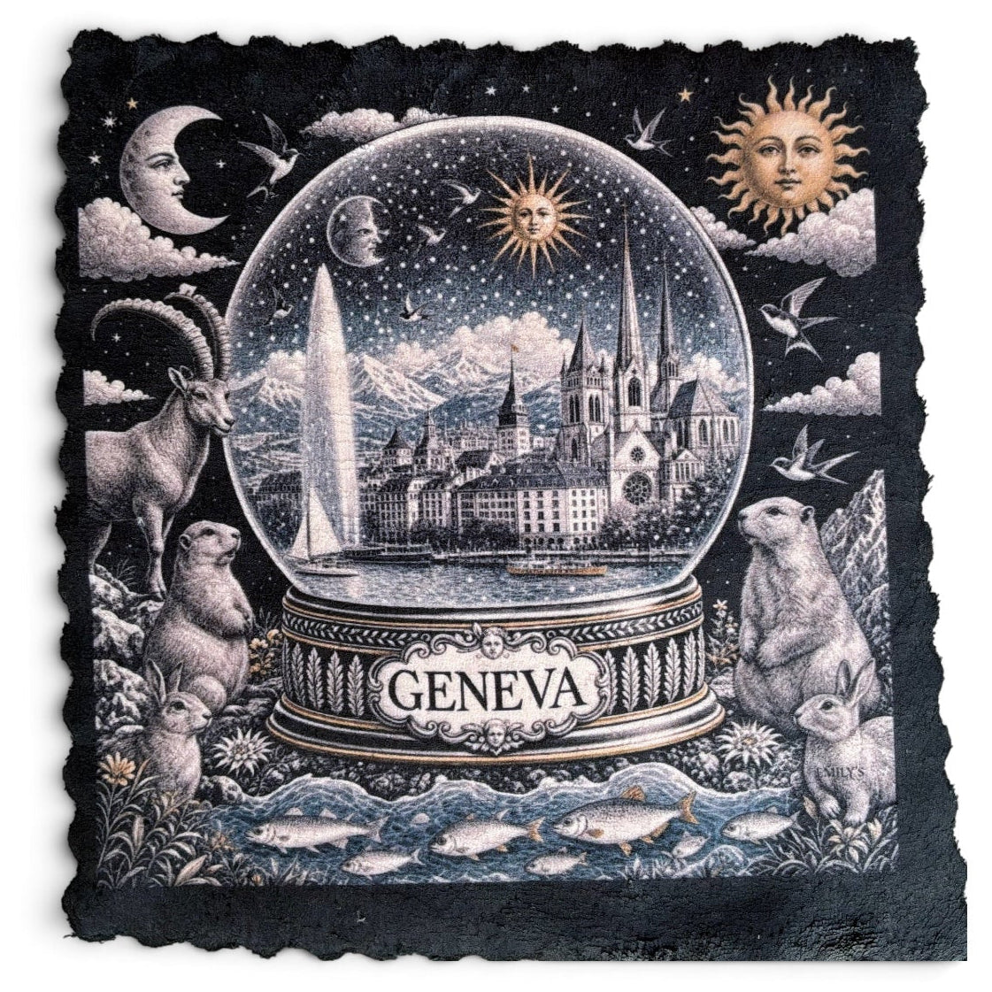282. GENEVA SNOW GLOBE