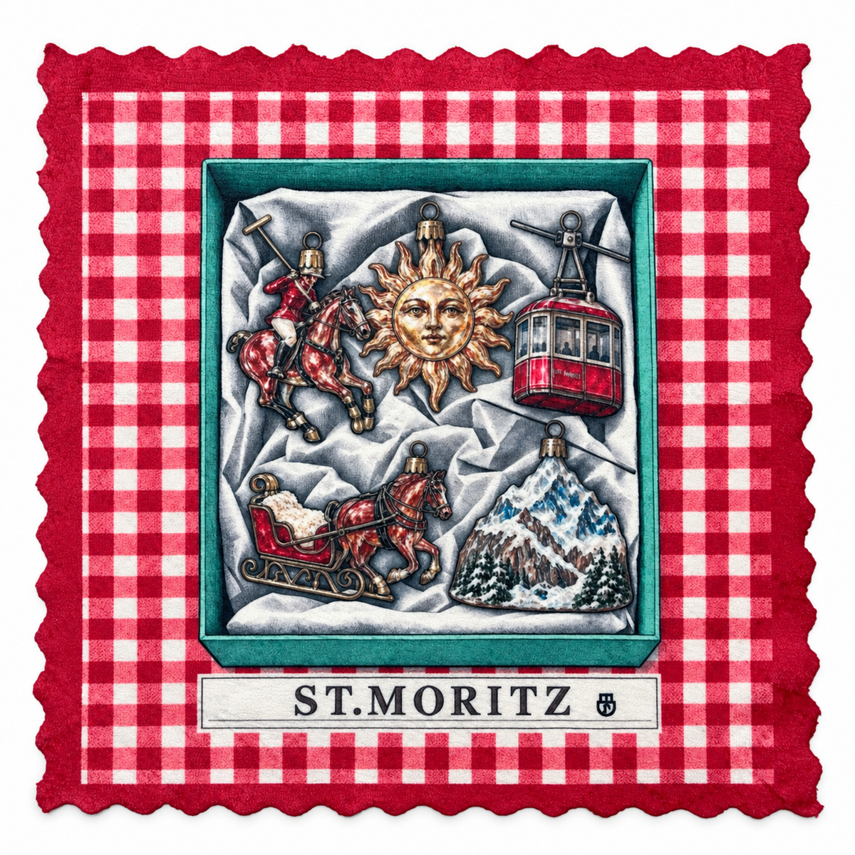 799. ST. MORITZ CHRISTMAS TREASURES – Microfaser Putztuch