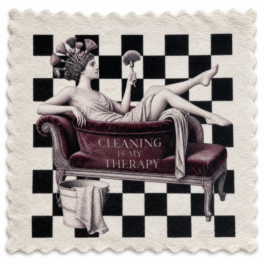 297. CLEANING IS MY THERAPY – Mikrofaser Putztuch