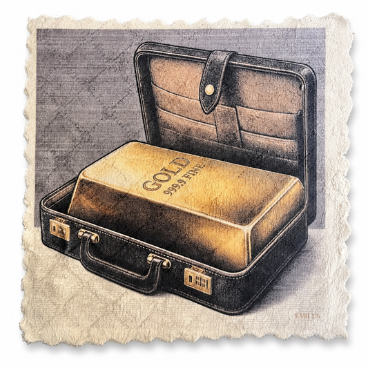 170. GOLD SUITCASE