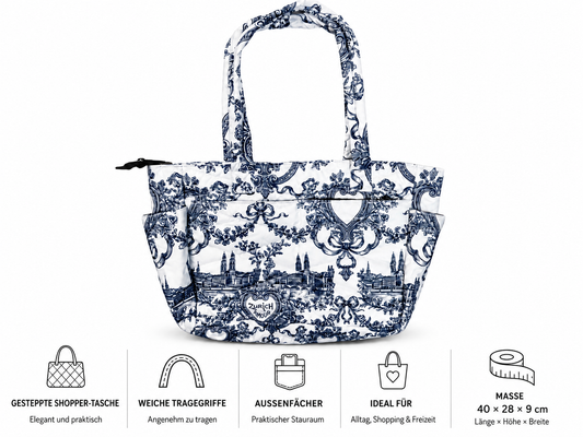 Zürich Amour | Gesteppte Shopper-Tasche