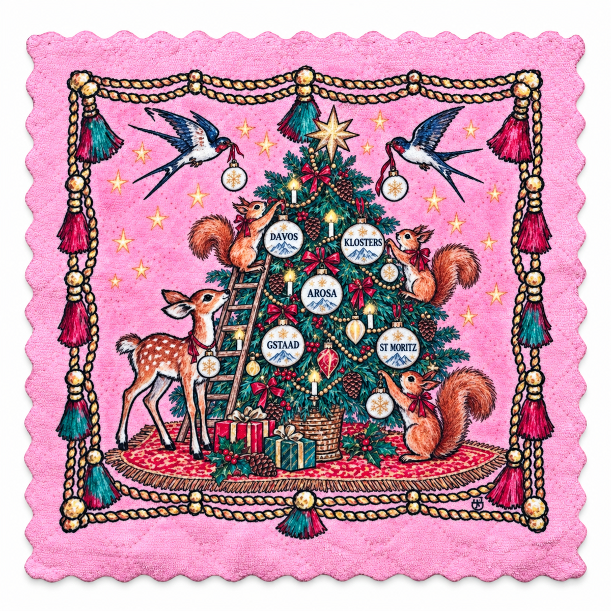 798. ALPINE CHRISTMAS FRIENDS – Microfaser Putztuch
