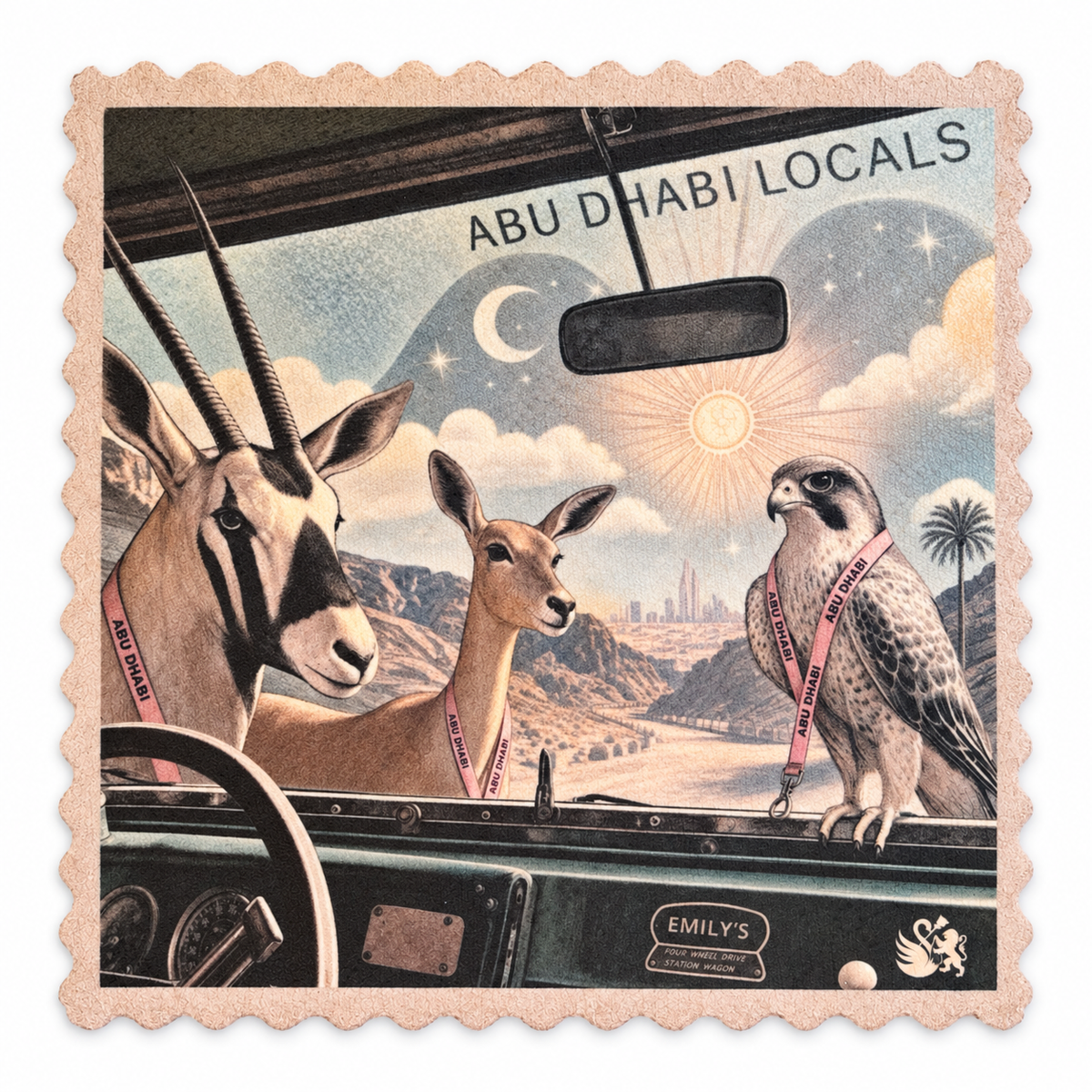 714. ABU DHABI LOCALS – DESERT SCENIC DRIVE – Microfaser Putztuch