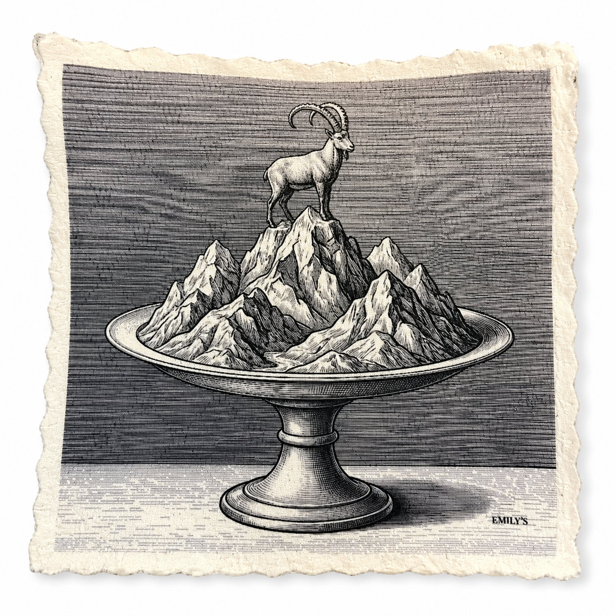332. GRAPHIC IBEX IN A BOWL