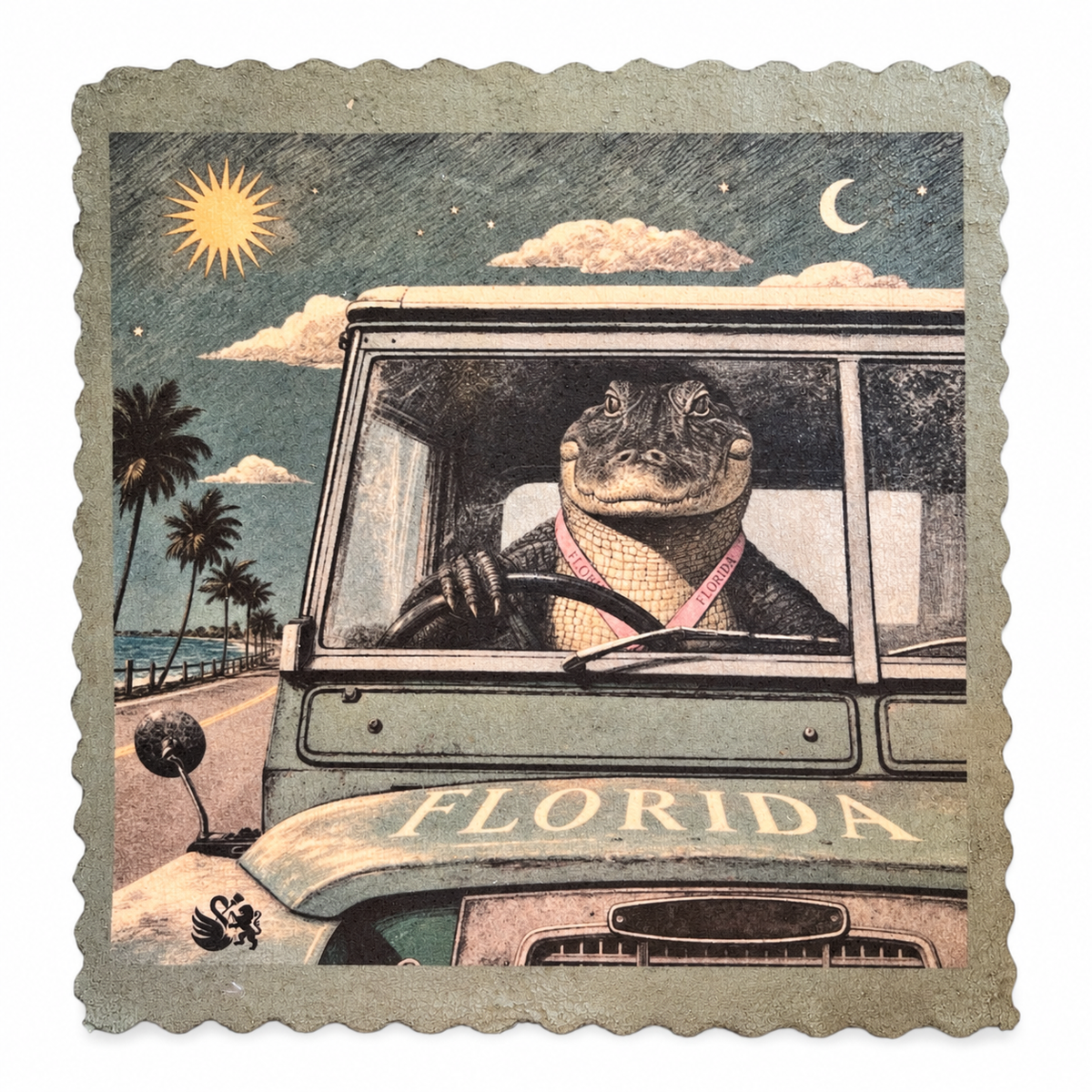 735. FLORIDA CROCODILE ROAD TRIP – Microfaser Putztuch