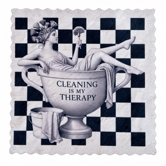 280. CLEANING IS MY THERAPY – Mikrofaser Putztuch
