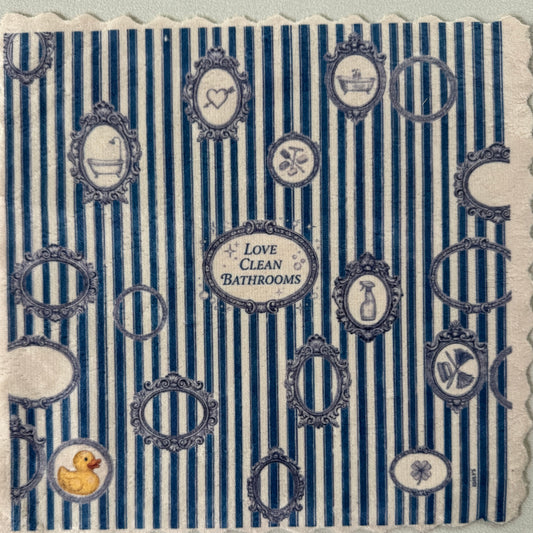 232.LOVE CLEAN BATHROOM STRIPES