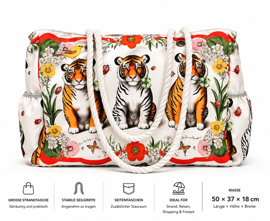 Lucky Tigers | Grosse Strandtasche