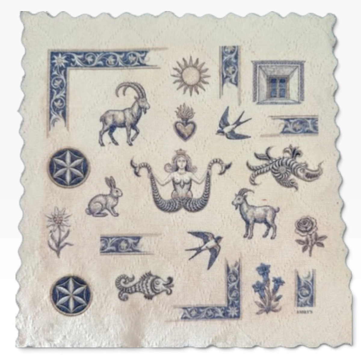 264. ENGADIN SYMBOLS SGRAFFITO