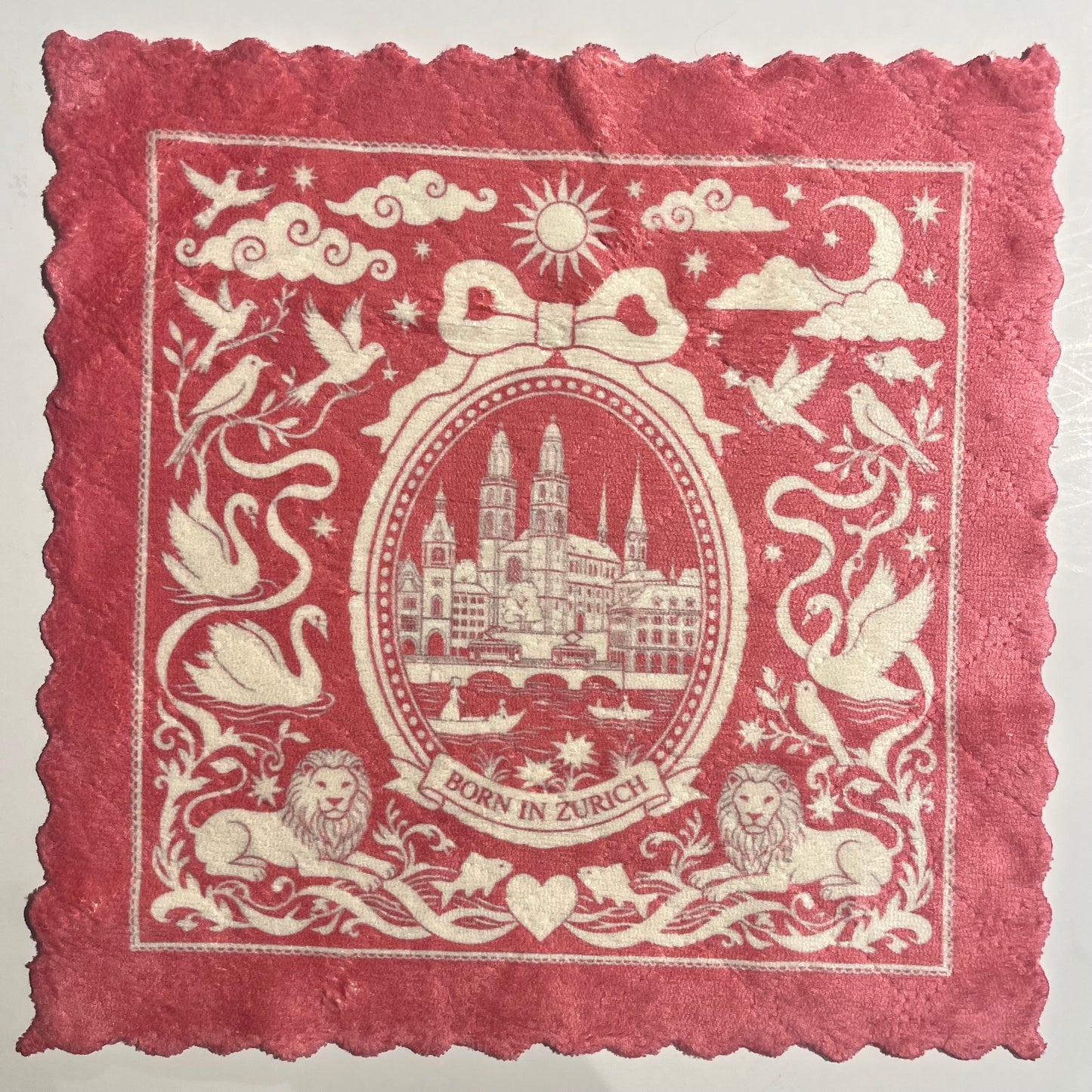 Born in Zurich Classic Red – Mikrofaser Reinigungstuch