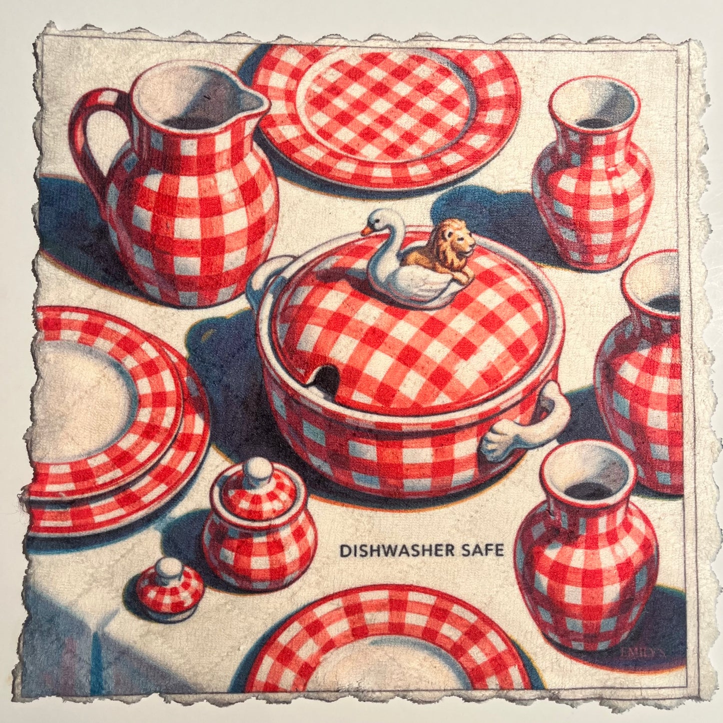 Gingham Kitchen – Rot-Weiss Karierte Landhausküche