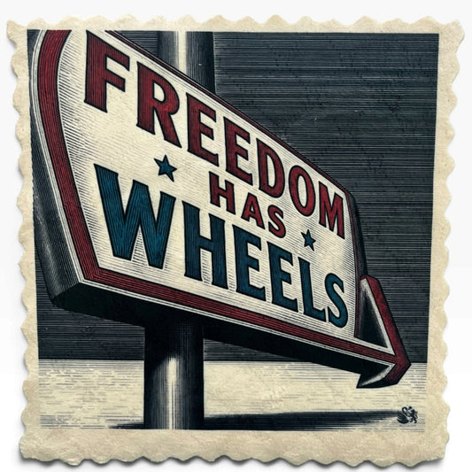 618. FREEDOM HAS WHEELS – Mikrofaser Putztuch