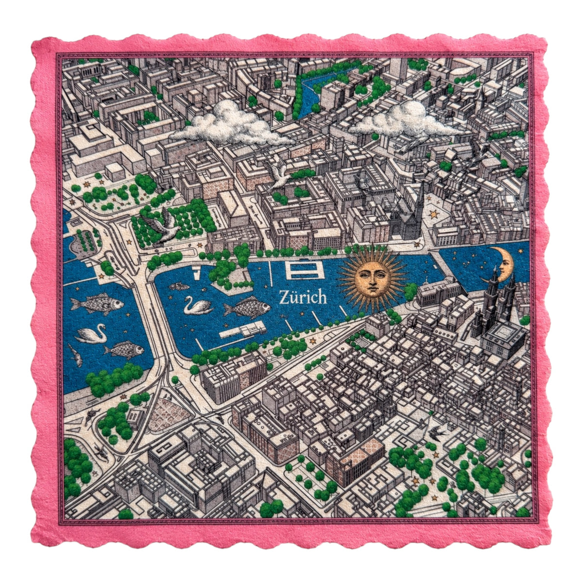 219. ZÜRICH CITY MAP – Mikrofaser Putztuch