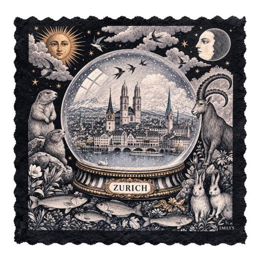 283. ZÜRICH SNOW GLOBE Mikrofaser Putztuch