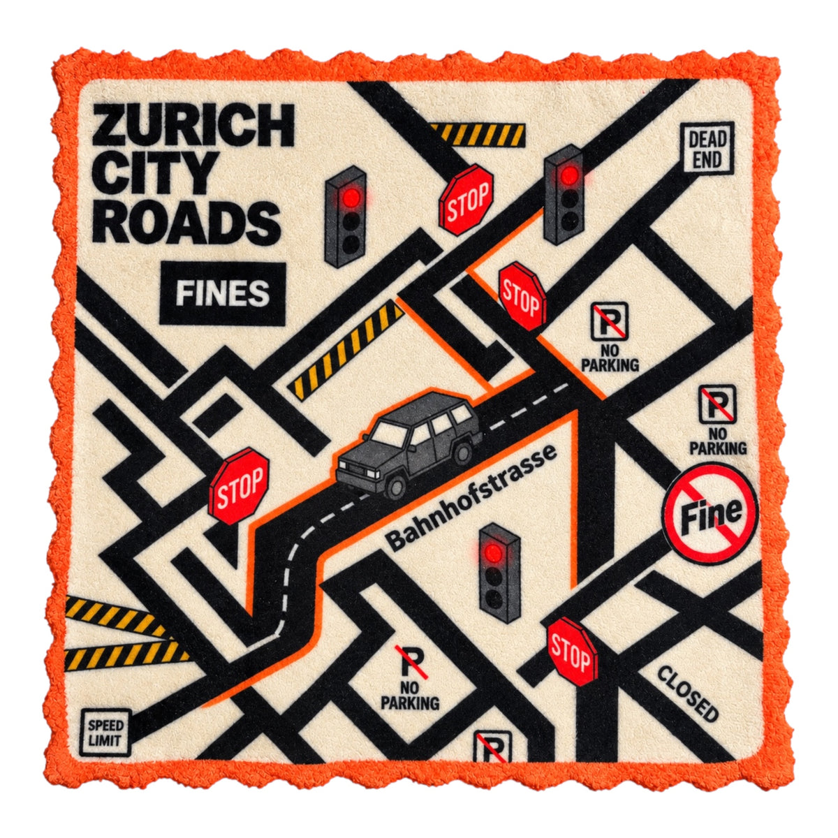 547. ZÜRICH CITY ROADS – Mikrofaser Putztuch