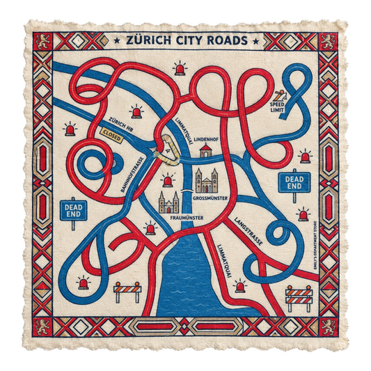 546. ZÜRICH CITY ROADS – Mikrofaser Putztuch
