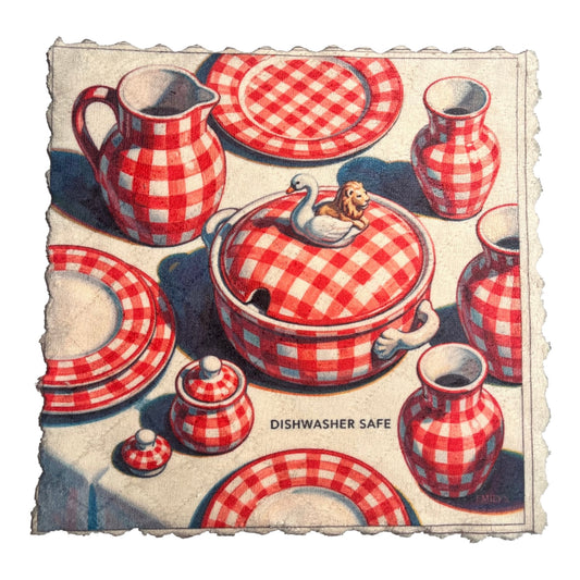 416. RED GINGHAM TABLE – Mikrofaser Putztuch