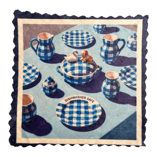 402. BLUE GINGHAM TABLE – Mikrofaser Putztuch