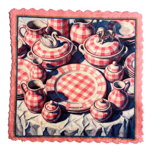 407. PINK GINGHAM TABLE – Mikrofaser Putztuch