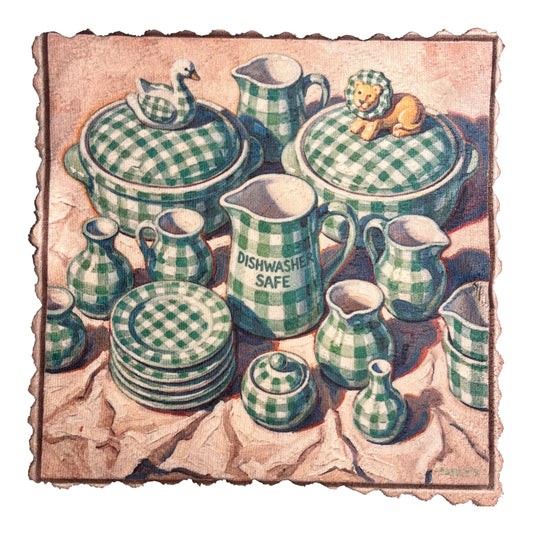 375. GREEN GINGHAM HERITAGE – Mikrofaser Putztuch