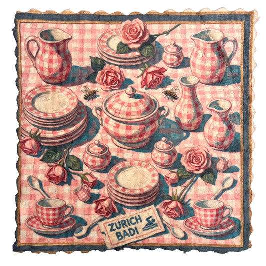 415. ZÜRICH BADI ROSE GINGHAM – Mikrofaser Putztuch