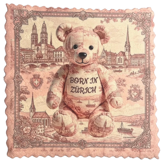 401. BORN IN ZÜRICH TEDDY-Mikrofaser Putztuch