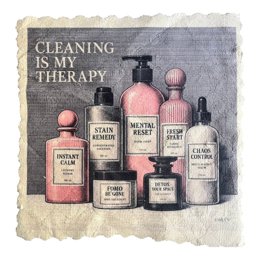 142. CLEANING IS MY THERAPY – Mikrofaser Putztuch