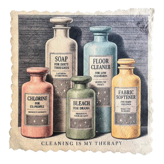 140. CLEANING IS MY THERAPY – Mikrofaser Putztuch