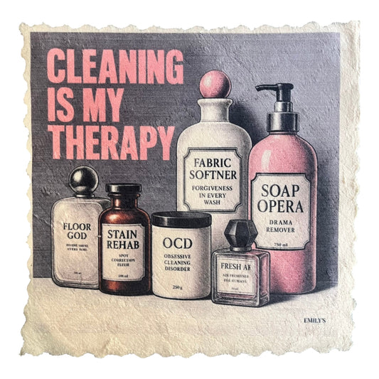151. CLEANING IS MY THERAPY – Mikrofaser Putztuch