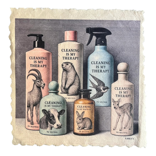 153. CLEANING IS MY THERAPY – Mikrofaser Putztuch