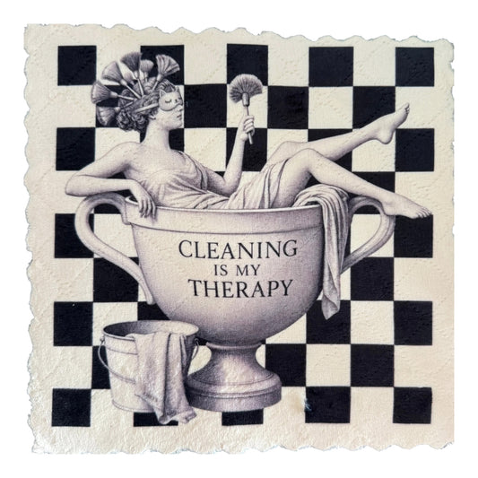 260. CLEANING IS MY THERAPY – Mikrofaser Putztuch
