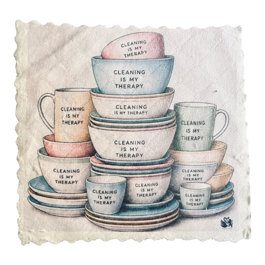 94. CLEANING IS MY THERAPY – Mikrofaser Putztuch