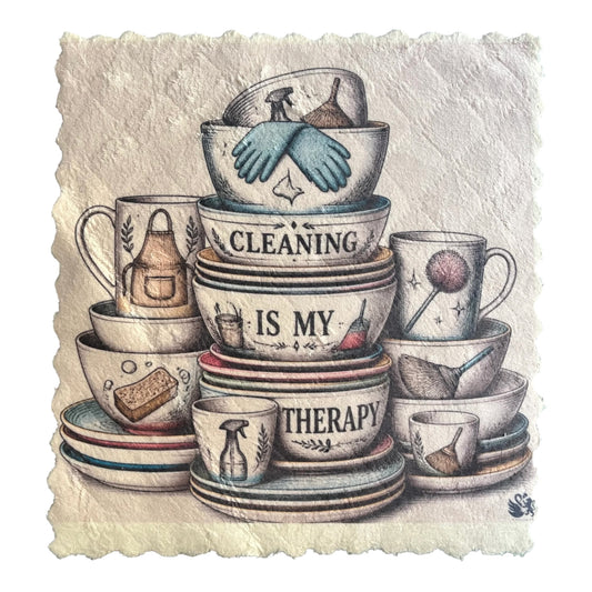 95. CLEANING IS MY THERAPY – Mikrofaser Putztuch