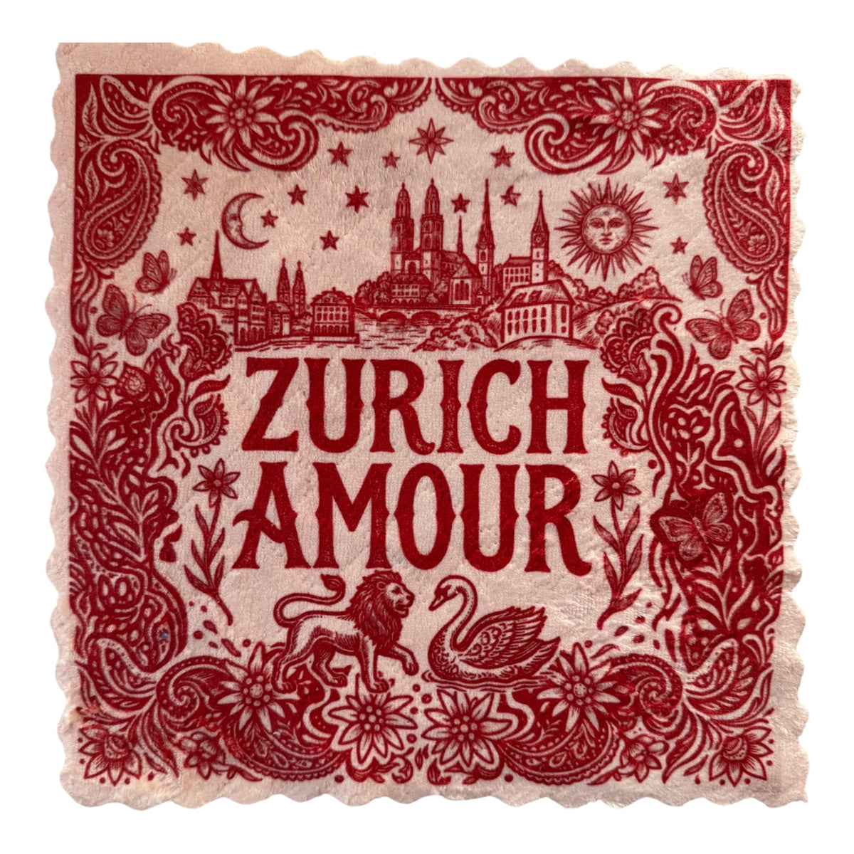 220. ZÜRICH AMOUR RED – Mikrofaser Putztuch
