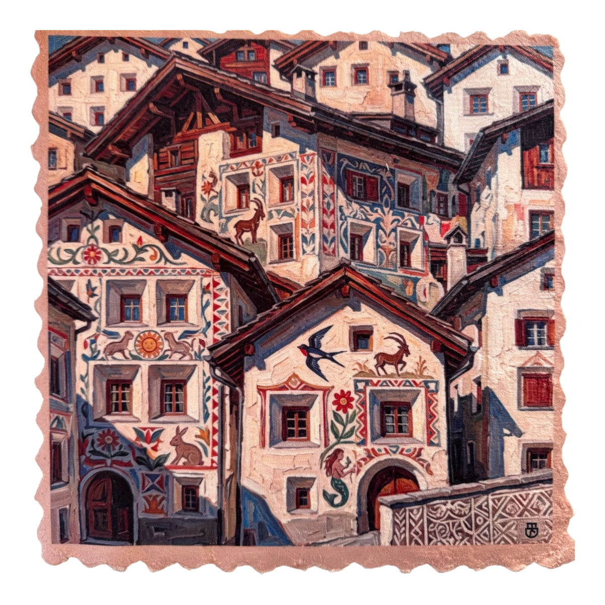 197. ENGADIN SGRAFFITO HOUSES – Mikrofaser Putztuch