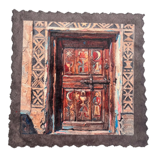 457. ENGADIN SGRAFFITO SYMBOL DOOR – Mikrofaser Putztuch