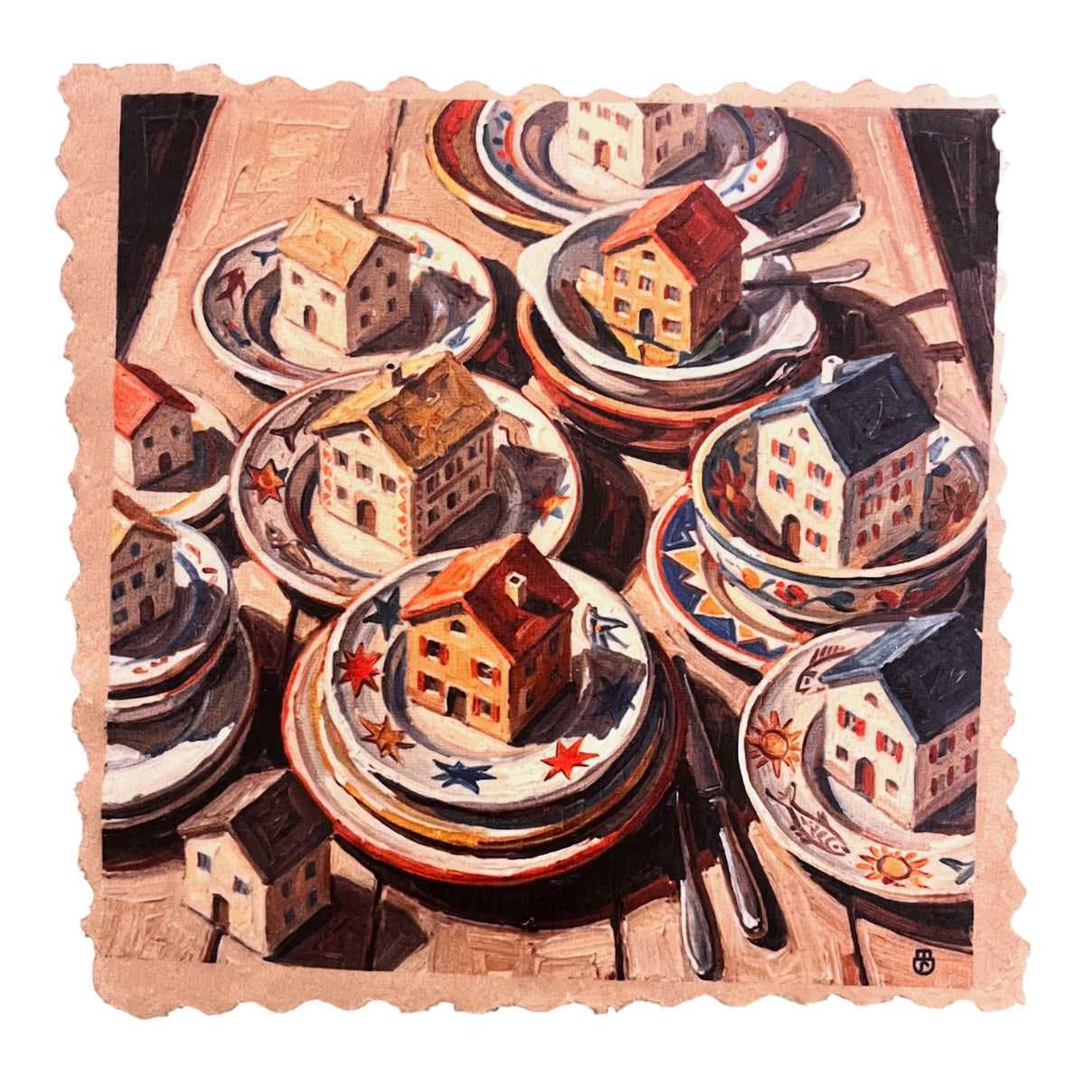 526. ENGADIN SGRAFFITO TABLE VILLAGE – Mikrofaser Putztuch