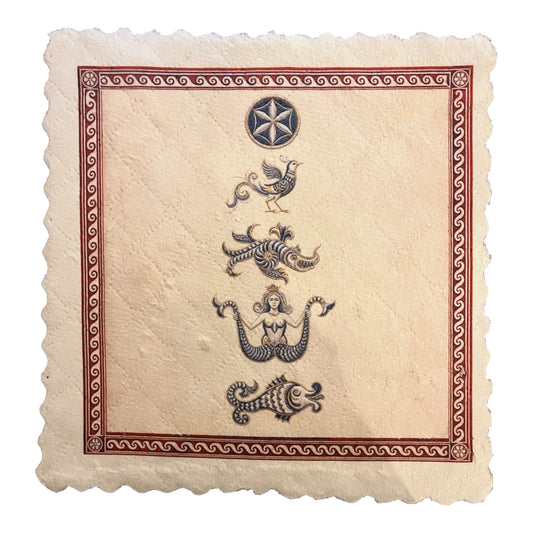 302. ENGADIN SGRAFFITO SYMBOLS -Mikrofaser Putztuch