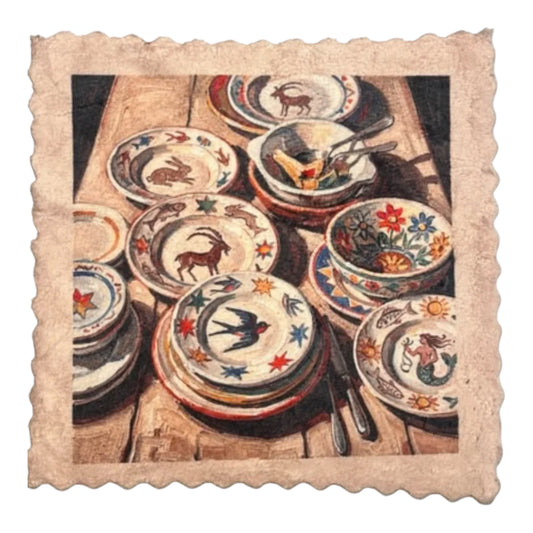 449. ENGADIN SGRAFFITO TABLE STORIES - Mikrofaser Putztuch