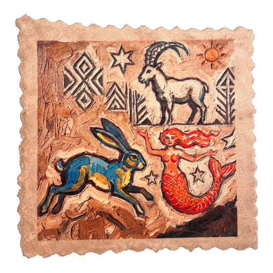 454. ENGADIN SGRAFFITO FOLK SYMBOLS – Mikrofaser Putztuch
