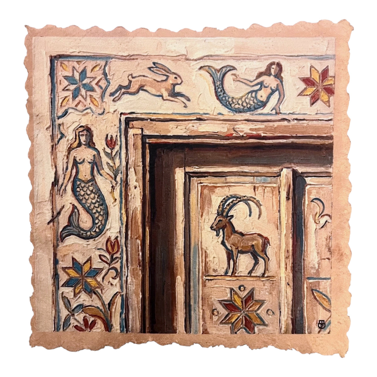 633. ENGADIN SGRAFFITO DOOR DETAILS – Mikrofaser Putztuch