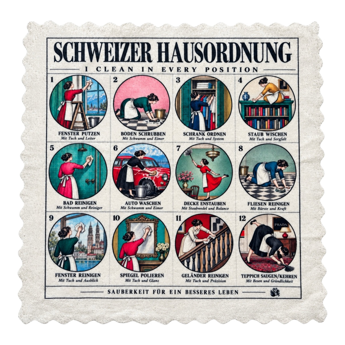 809. SWISS HOUSE RULES – Microfaser Putztuch